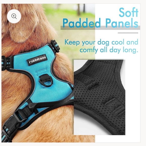 NWT Rabbitgoo dog harness blue.size small, adjustable and reflective - Picture 7 of 13